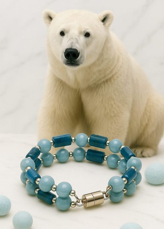 Dabīgo pērļu rokassprādze "Polārais Sapnis"